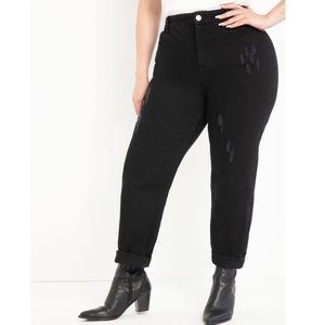 ELOQUII Elements Plus Size Distressed Mom Jeans 16